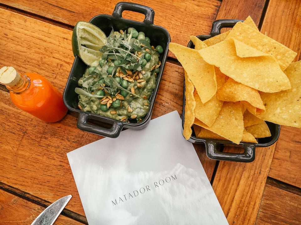Chips and guacamole at the Matador Room in Miami