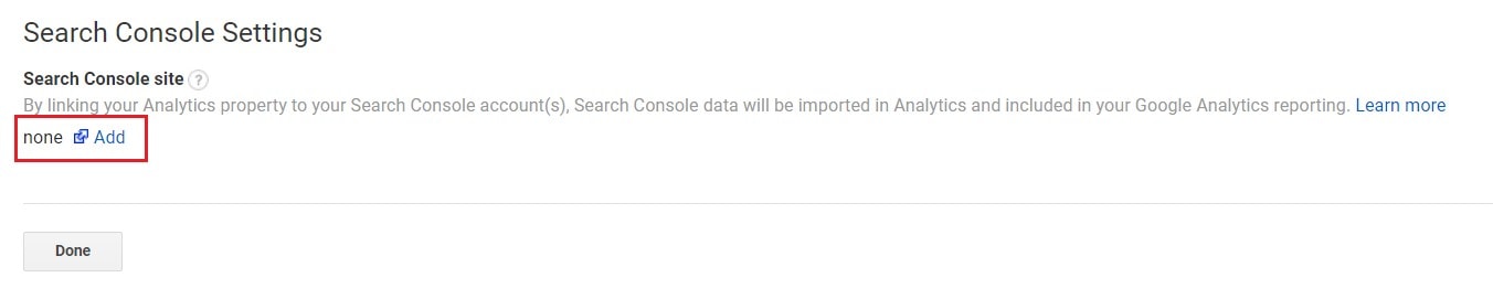 Linking Analytics and Search Add