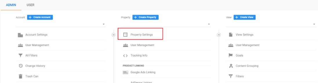Linking Analytics and Search Property
