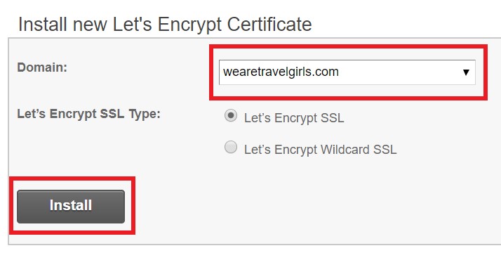 install lets encrypt